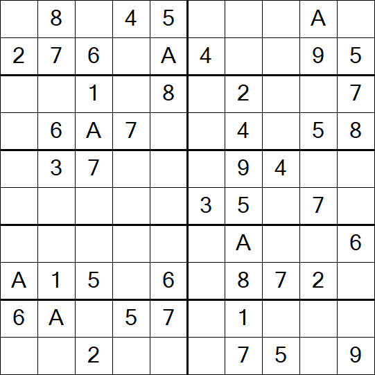 Sudoku 10x10 - Easy