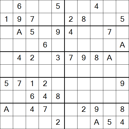 Sudoku 10x10 - Einfach