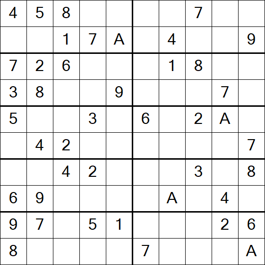 Sudoku 10x10 - Einfach