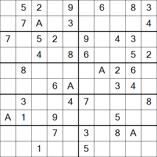 Sudoku 10x10 - Einfach