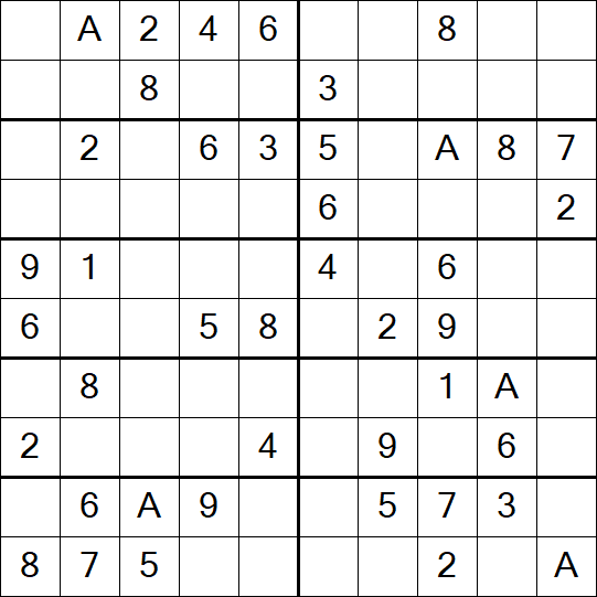 Sudoku 10x10 - Einfach