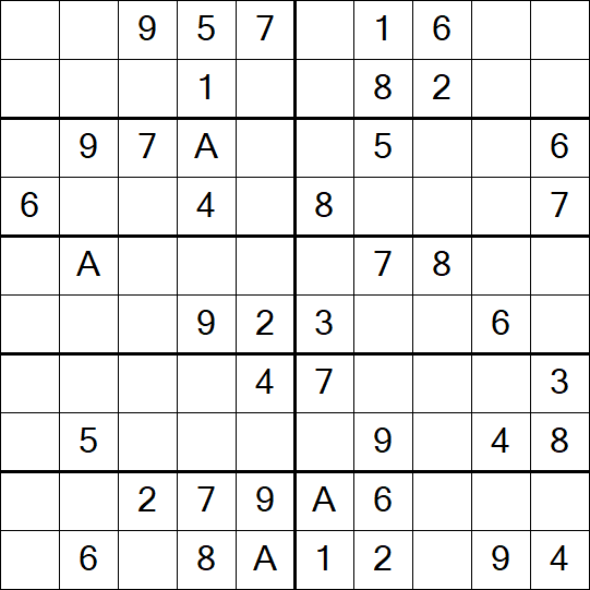 Sudoku 10x10 - Einfach
