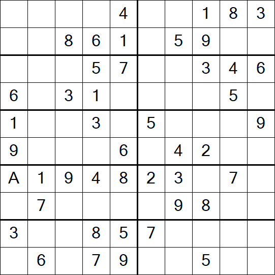 Sudoku 10x10 - Einfach