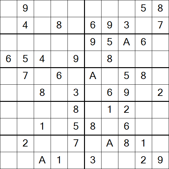 Sudoku 10x10 - Einfach