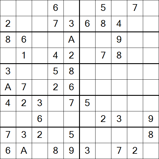 Sudoku 10x10 - Einfach