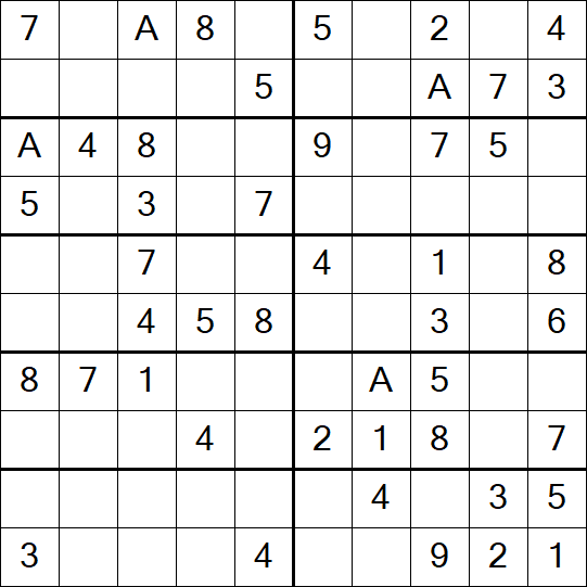 Sudoku 10x10 - Einfach