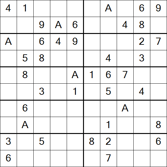 Sudoku 10x10 - Einfach