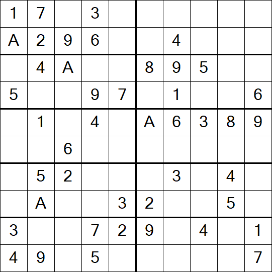 Sudoku 10x10 - Einfach