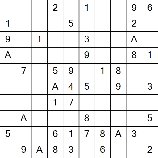 Sudoku 10x10 - Einfach