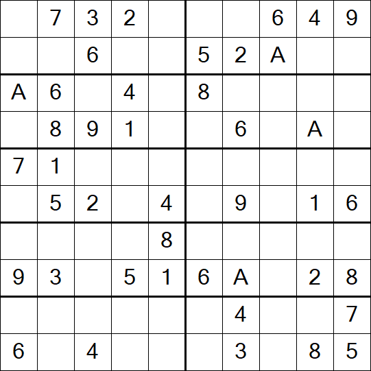Sudoku 10x10 - Einfach