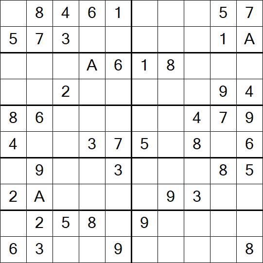 Sudoku 10x10 - Einfach