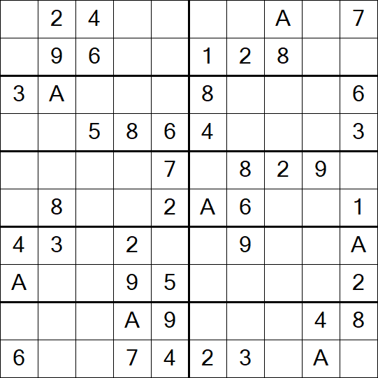 Sudoku 10x10 - Einfach