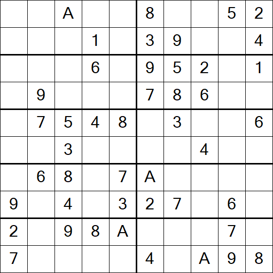 Sudoku 10x10 - Einfach