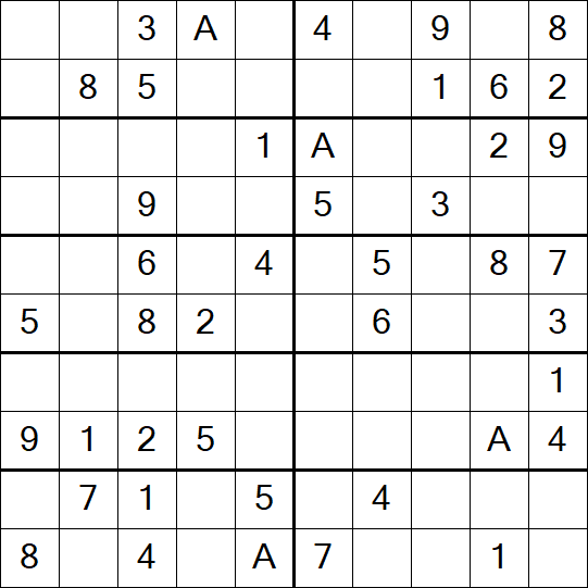 Sudoku 10x10 - Einfach