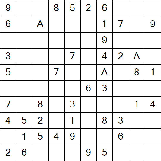 Sudoku 10x10 - Einfach