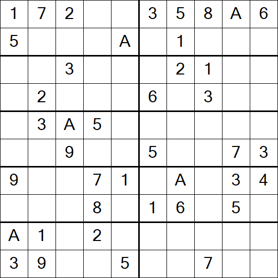 Sudoku 10x10 - Einfach