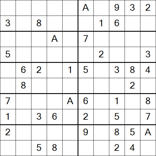 Sudoku 10x10 - Einfach