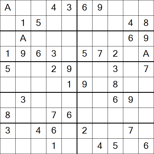 Sudoku 10x10 - Einfach
