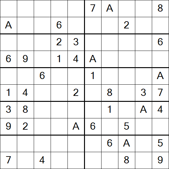 Sudoku 10x10 - Einfach