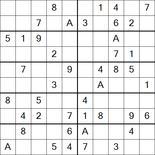 Sudoku 10x10 - Einfach