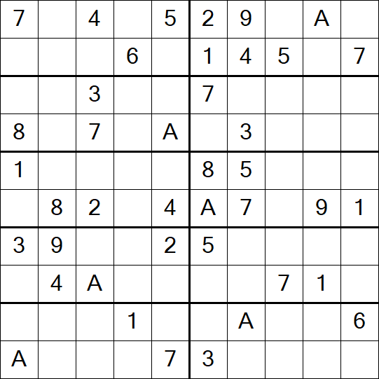 Sudoku 10x10 - Einfach