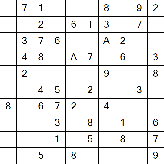 Sudoku 10x10 - Einfach