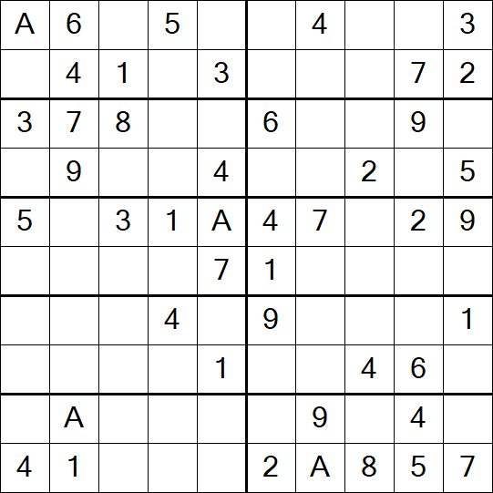 Sudoku 10x10 - Einfach