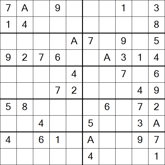 Sudoku 10x10 - Easy