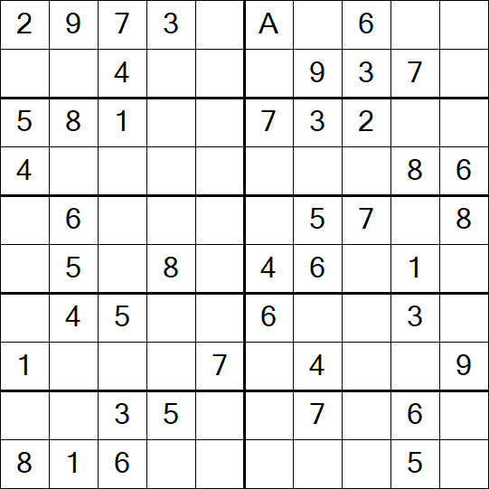 Sudoku 10x10 - Einfach