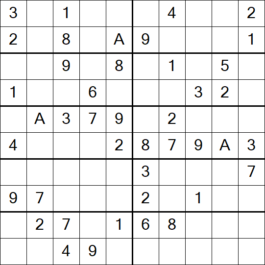 Sudoku 10x10 - Einfach