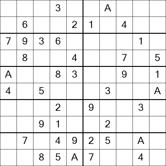 Sudoku 10x10 - Einfach