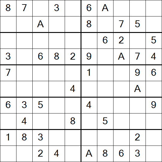 Sudoku 10x10 - Einfach
