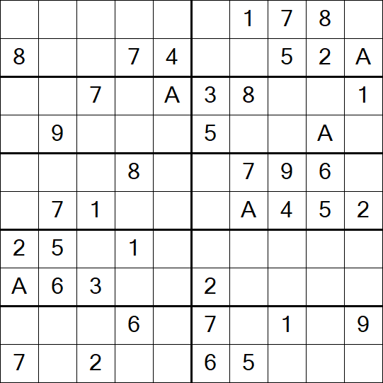 Sudoku 10x10 - Einfach