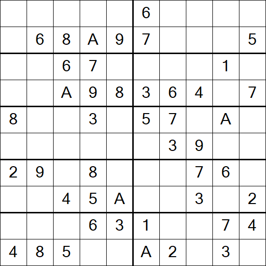 Sudoku 10x10 - Einfach