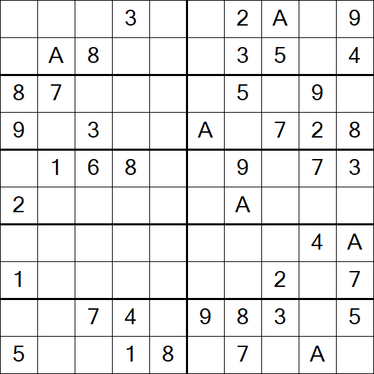 Sudoku 10x10 - Einfach