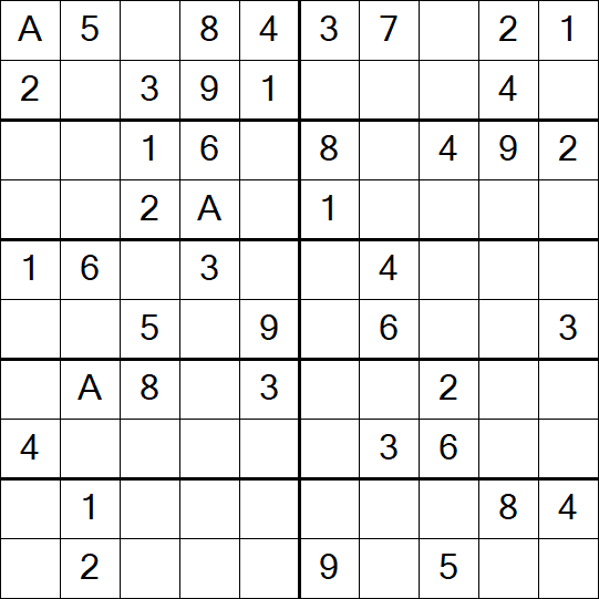 Sudoku 10x10 - Einfach