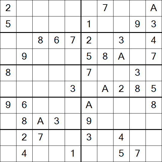 Sudoku 10x10 - Einfach