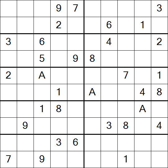 Sudoku 10x10 - Schwierig
