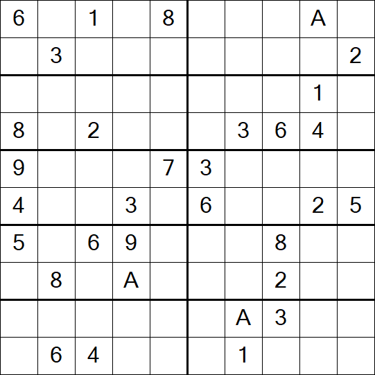 Sudoku 10x10 - Schwierig