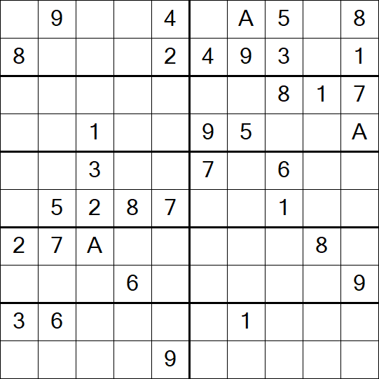 Sudoku 10x10 - Schwierig