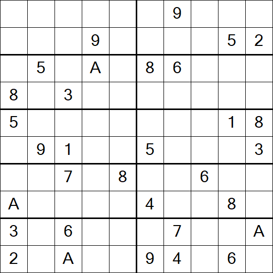 Sudoku 10x10 - Schwierig