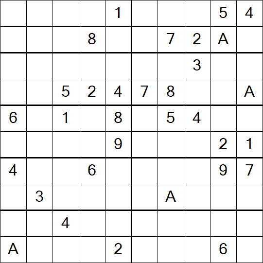 Sudoku 10x10 - Schwierig