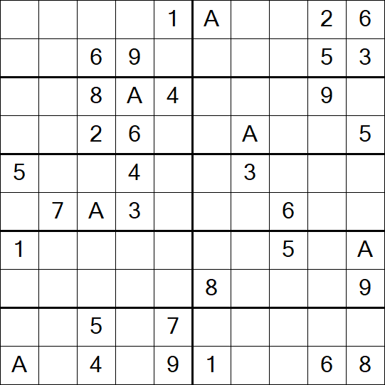 Sudoku 10x10 - Schwierig