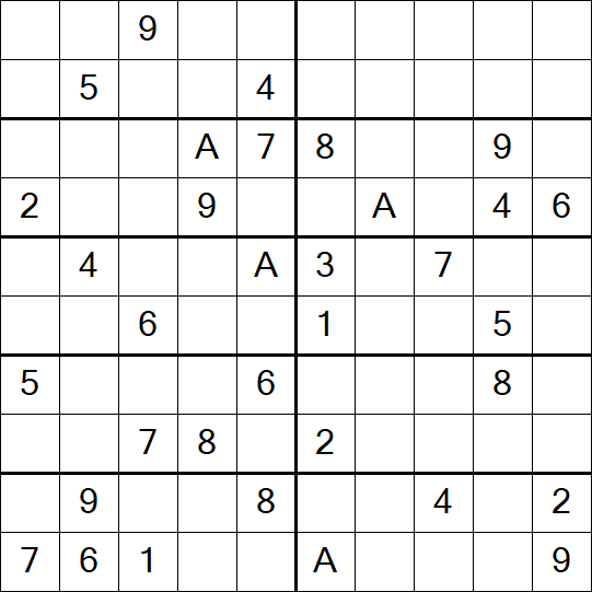 Sudoku 10x10 - Schwierig