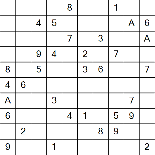 Sudoku 10x10 - Schwierig