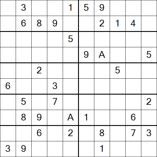 Sudoku 10x10 - Difficile