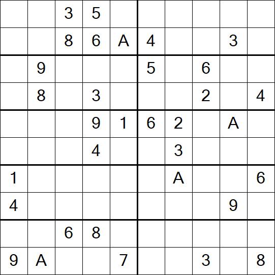 Sudoku 10x10 - Difficile