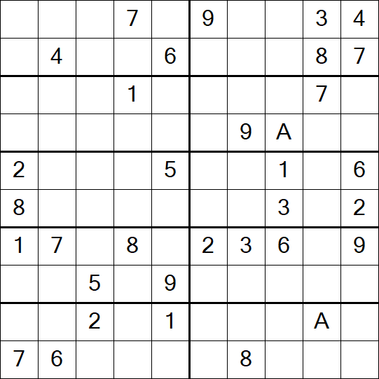 Sudoku 10x10 - Hard
