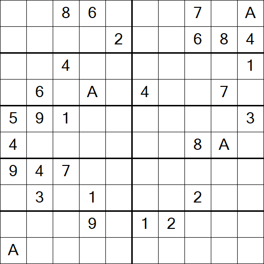 Sudoku 10x10 - Hard