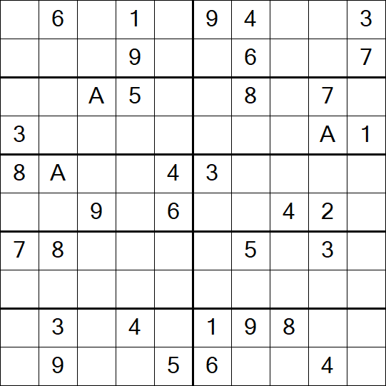 Sudoku 10x10 - Difficile
